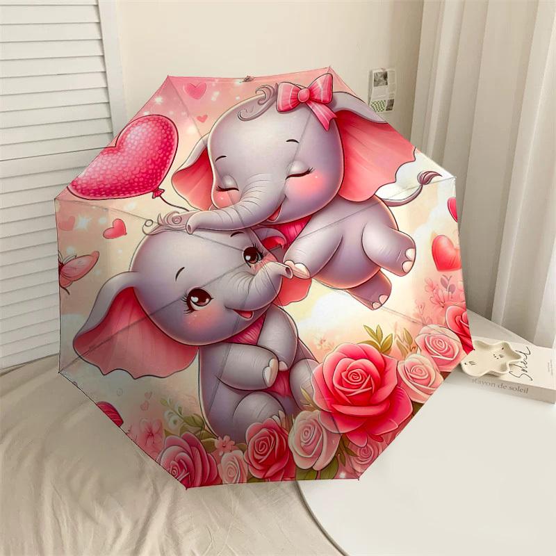

1PC Elephant Umbrella-8-Rib Reinforced, Automatic Open, Lightweight & Durable, Fashion Accessory for Outdoor, H0372