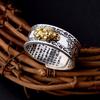 Feng Shui Ring Alloy Finger Ring Pixiu Mani Mantra Protection Wealth Ring Amulet Wealth Lucky Open Adjustable Ring