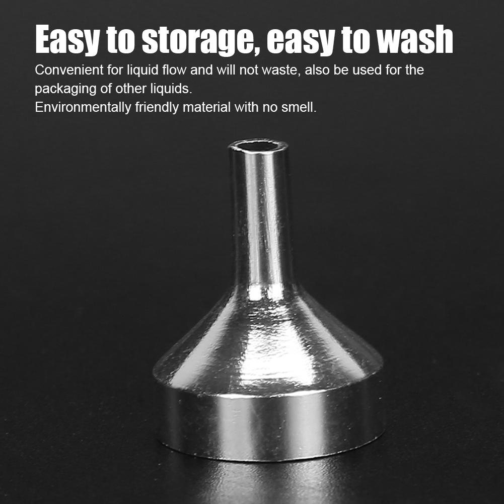 20PCS Aluminum Funnel Cosmetics Perfume Funnel Separating Mini Funnel Portable Makeup Tools
