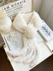 Rex Rabbit Fur Scarf Women's Winter New Tassel Ball Double-sided Warm Scarf Real Fur Collar