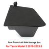 Rear Trunk Side Storage Box For Tesla Model 3 Highland 2024-2026 Left Right Bins with Cover Waterproof Mats Tail Boot Organizer