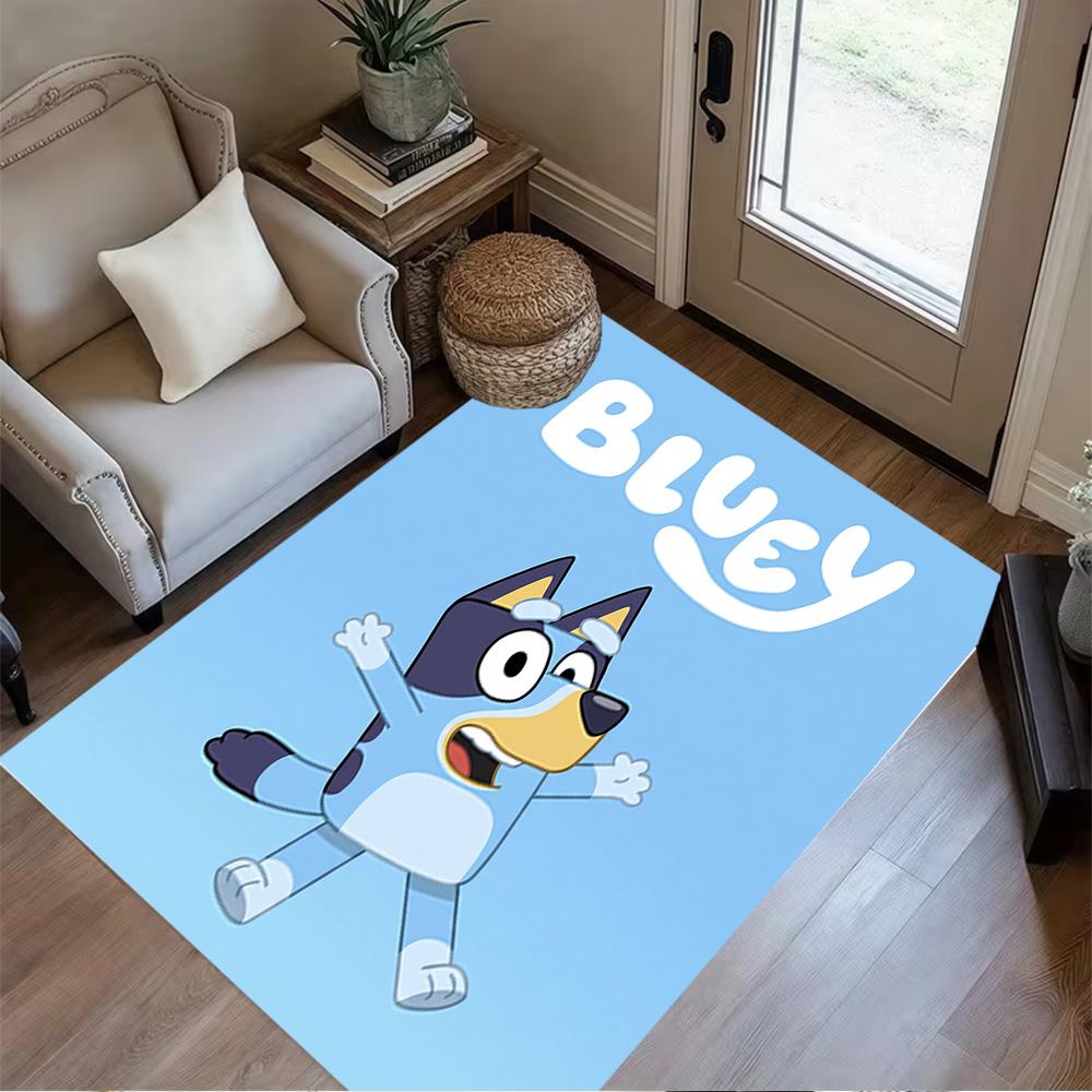 Bluey Family Adventure Carpet Perfect for Entryway Playrooms Game Room Living Rooms Antislip Carpet Anime Office Decor Gift for Festivals