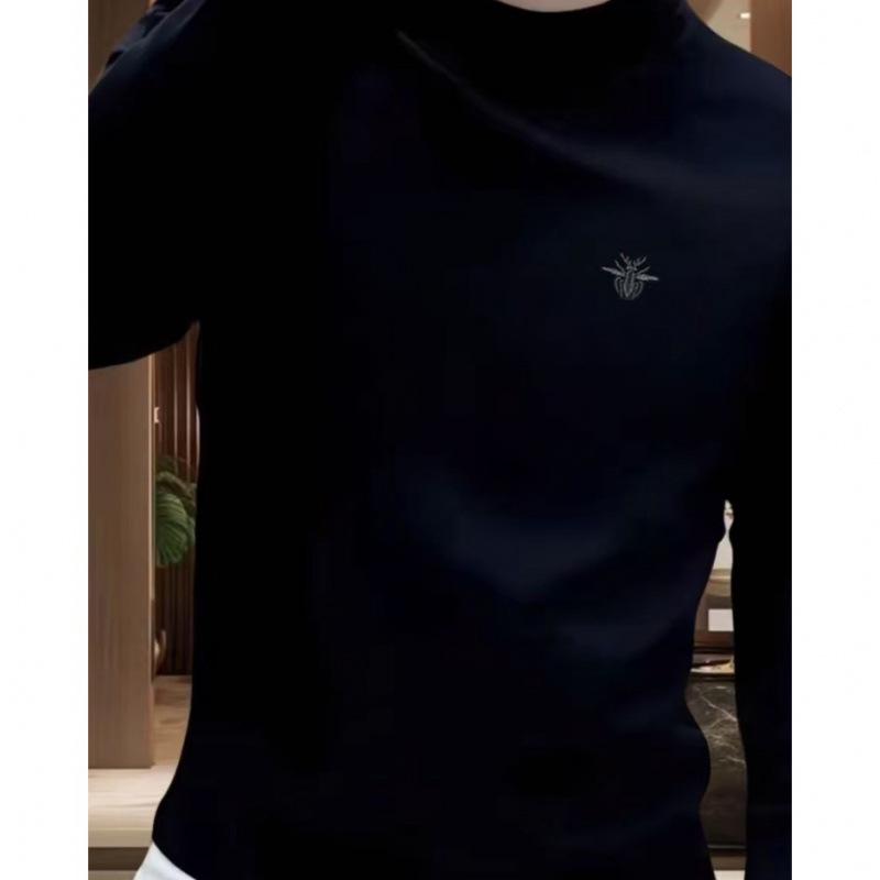 European Style White Embroidered Bee Men s Long Sleeve Hoodie S (Recommended 80-100 Jin)