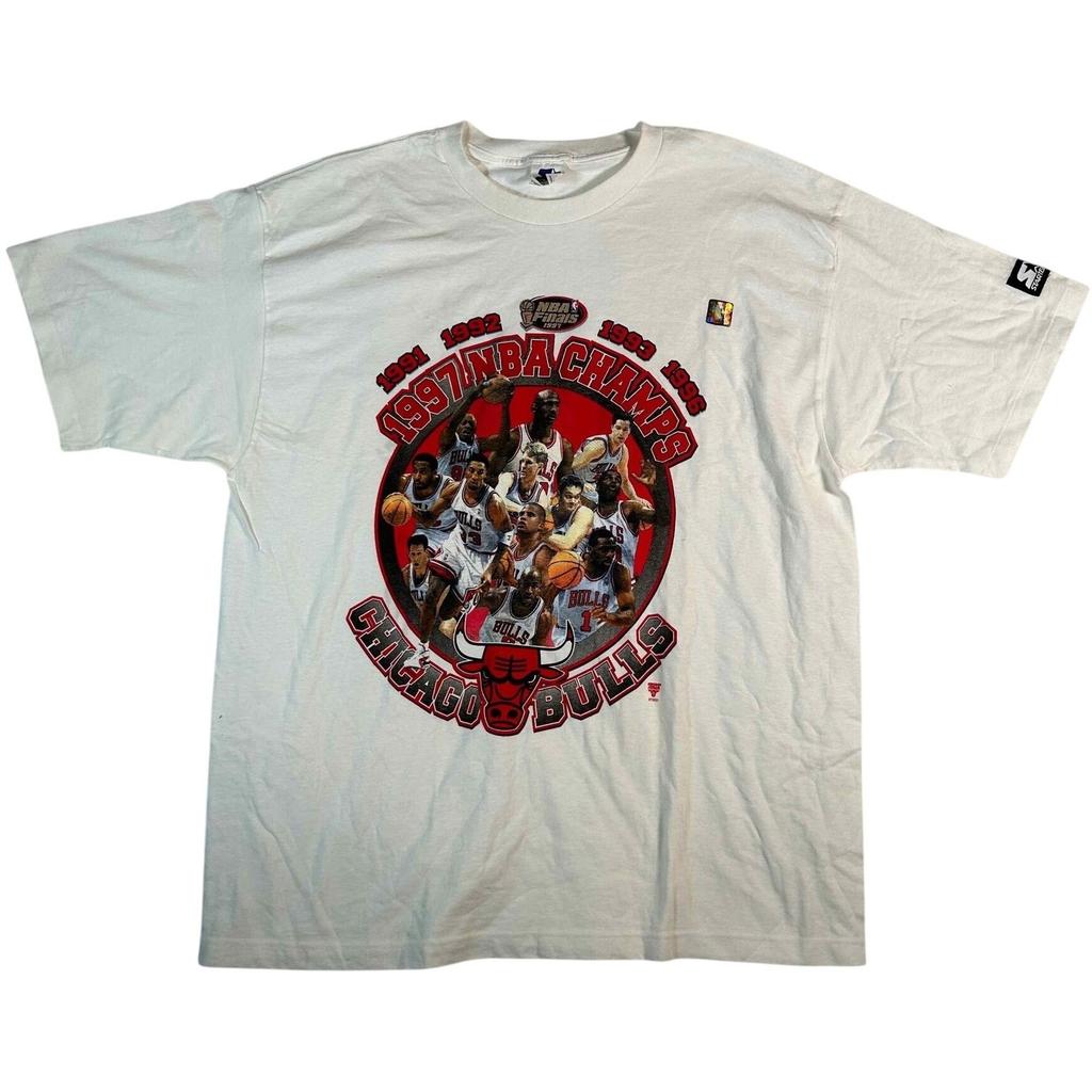 Vintage 91-92-93-96-97 NBA Chicago Bulls Starter Champions XL Unisex T-Shirt