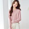 Srcr Women's 100% Cashmere Seamless Round Neck Sweater