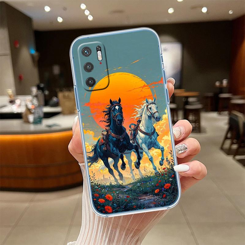 

NH22 Fine Horse Transparent Phone Case for Samsung Galaxy A04 A04S A14 A23 A34 A54 M23 M33 M52 M53 Galaxy M53