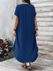 Plus Size Women's Fashion Casual V-neck Dress - In Stock for 2026 Spring/Summer Season