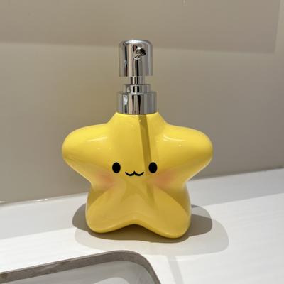 375ml Creative Star Ceramic Lotion Bottle Toilet Shampoo Shower Gel Dispensing Bottle Bathroom Accessories Shampoo Dispenser