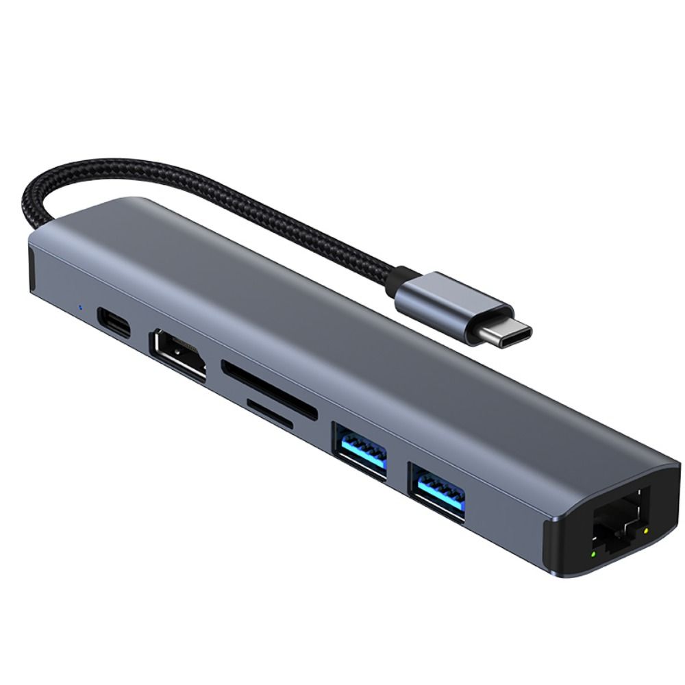 

Ethernet-адаптер RJ45 PD-зарядка Концентратор USB-C 4K HDMI-совместимый Расширитель USB 3.0 Разветвитель Type-C