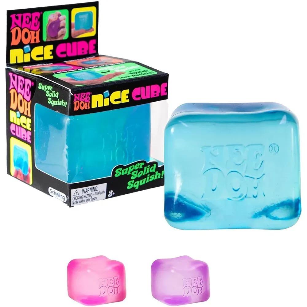 Needoh Nice Cube Sensory Stress Reliever Fidget Tool for Anxiety & Focus Sensory Cube Squeeze Squishy Toy for Adults & Kids Gift