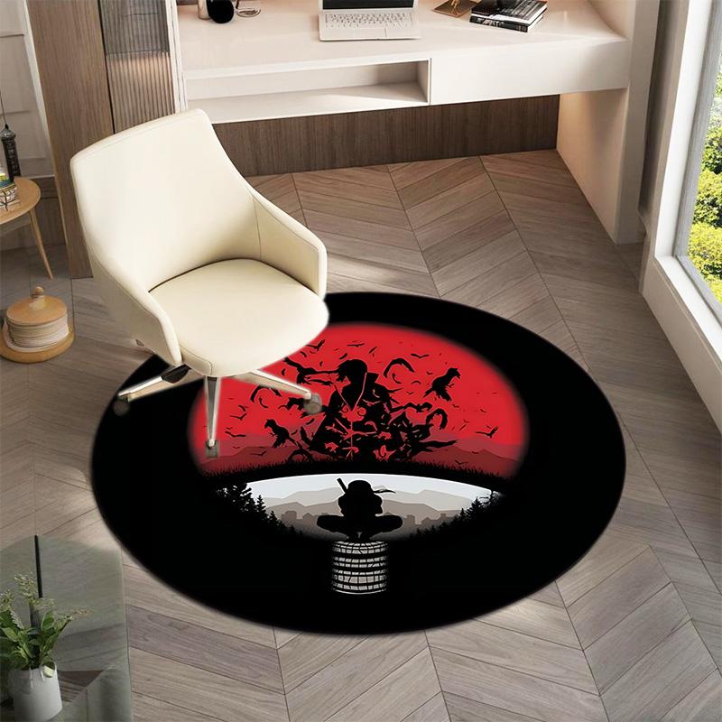 Famous Cartoon NARUTO Protagonist Uzumaki Naruto Round Carpet Soft Home Decoration Anti-slip Door Mat Outdoor Picnic Mat Carpet M7