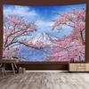 VIKAMA Japanese Cherry Blossom Tapestry Oriental Landscape Wall Hanging Decor for Bedroom Living Room Home Decor