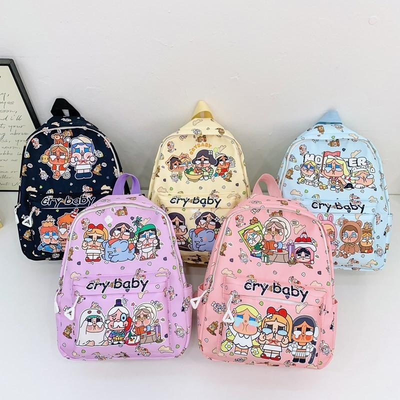Adorable And Stylish Nylon Children's Backpack For School Featuring Lightweight Design And Fun Cartoon Patterns