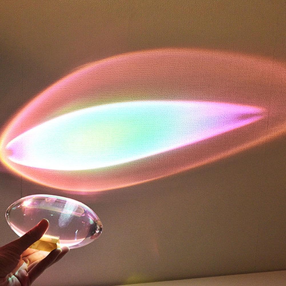 Angel Eyes Projection Night Light, 2024 New Colorful Crystal Lamp Sunset Table Lamp, Rainbow Decorative Atmosphere Light for Bedroom Living Room