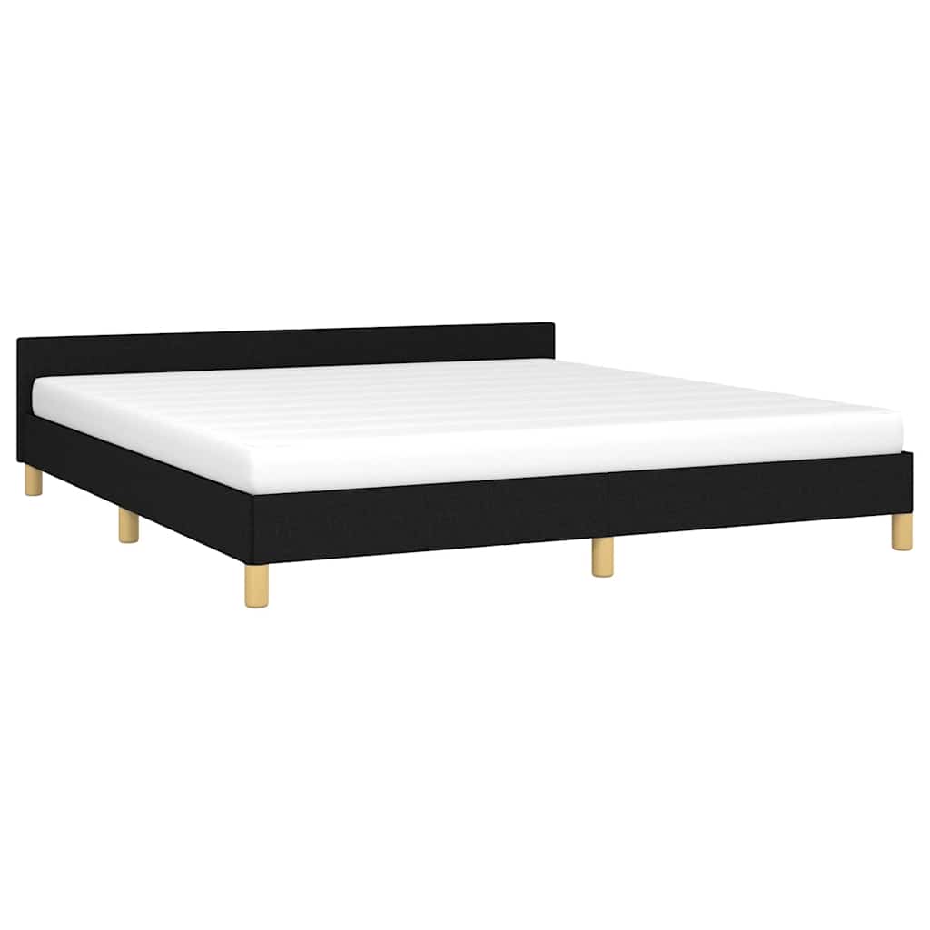 vidaXL Bettgestell ohne Matratze Schwarz 180x200 cm Stoff