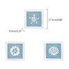 Ocean Theme Beach Wall Decor 3D Wall Art with Starfish Seashell Sand Dollar Vintage Beach Home Bathroom Decor