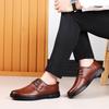 Casual men's shoes business dress casual British green wedding shoes leather shoes men's new men's leather shoes