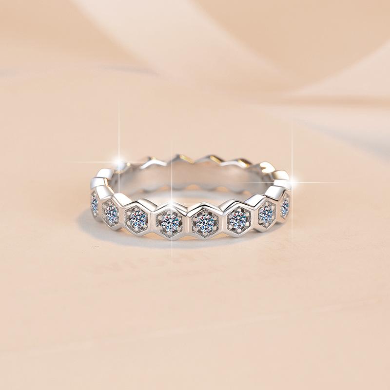 D Color Moissanite Engagement Ring for Women 925 Silver Gold Plated Solitaire Rings