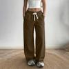 Pantaloni Larghi Colorati da Donna con Tasche Ampi Dritti Casual Palazzo