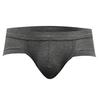 U Convex Lift Hip Men Underpants Stretchy Low Waist Solid Color Boxer Briefs