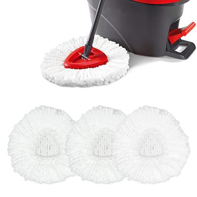 Mop Replacement Heads for Vileda for O-Cedar Easywring Washable Microfiber Spin Refills Easy Cleaning Triangular Disc Compatible with Spin Mops