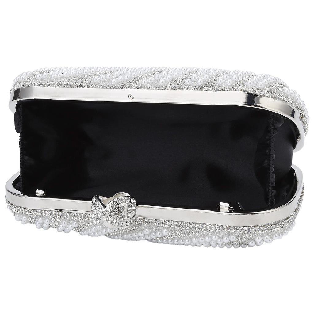 Pearl Beaded Clutch Purses For Women Wedding Bridal Small Handbag Clutches Shoulder Bags Full Beaded Party Prom Top-Handle Bag