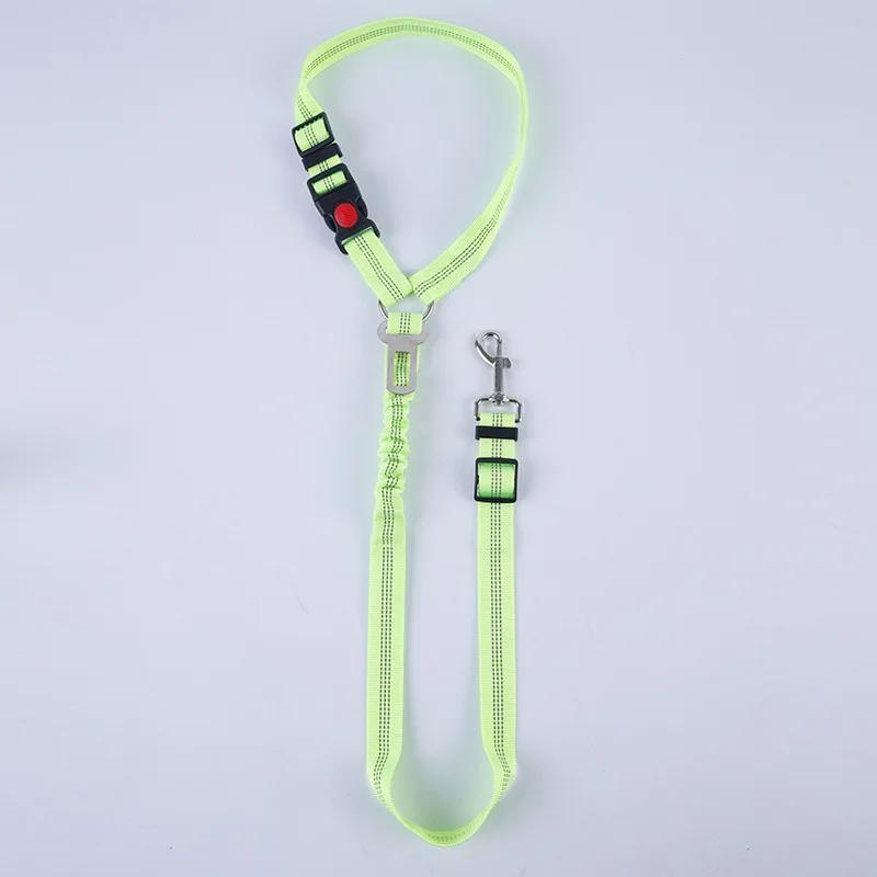 2 In 1 Heavy-Duty Elastic Dog Car Seat Belt Safety Harness, Crash Tested for Pets, Adjustable Travel Tether for Truck SUV Car