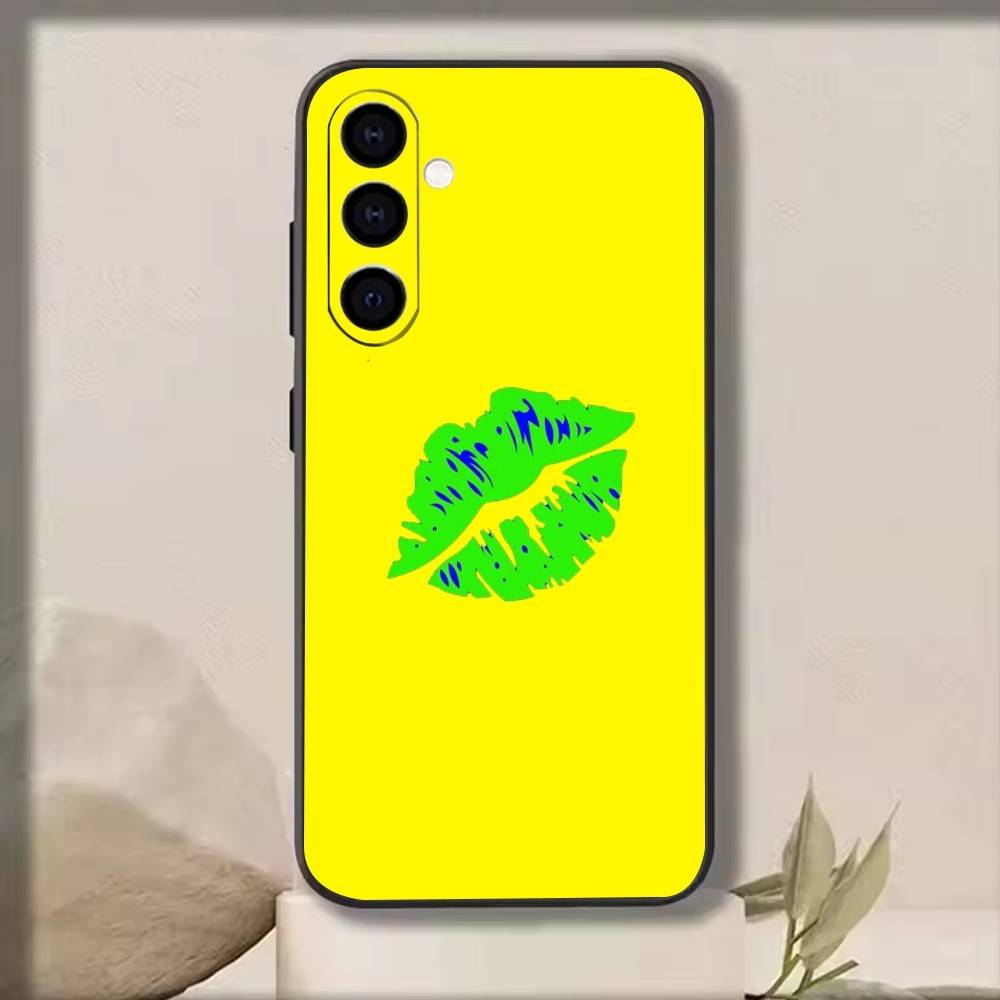 KISS Mark Phone Case For Samsung Galaxy A73,A72,A71,A70,A53,A52,A51,Soft Silicone Black Cover