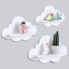 Wooden Floating Shelf Durable Cloud Shape Shelf Multi-functional Wall Mounted Shelves  Bathroom