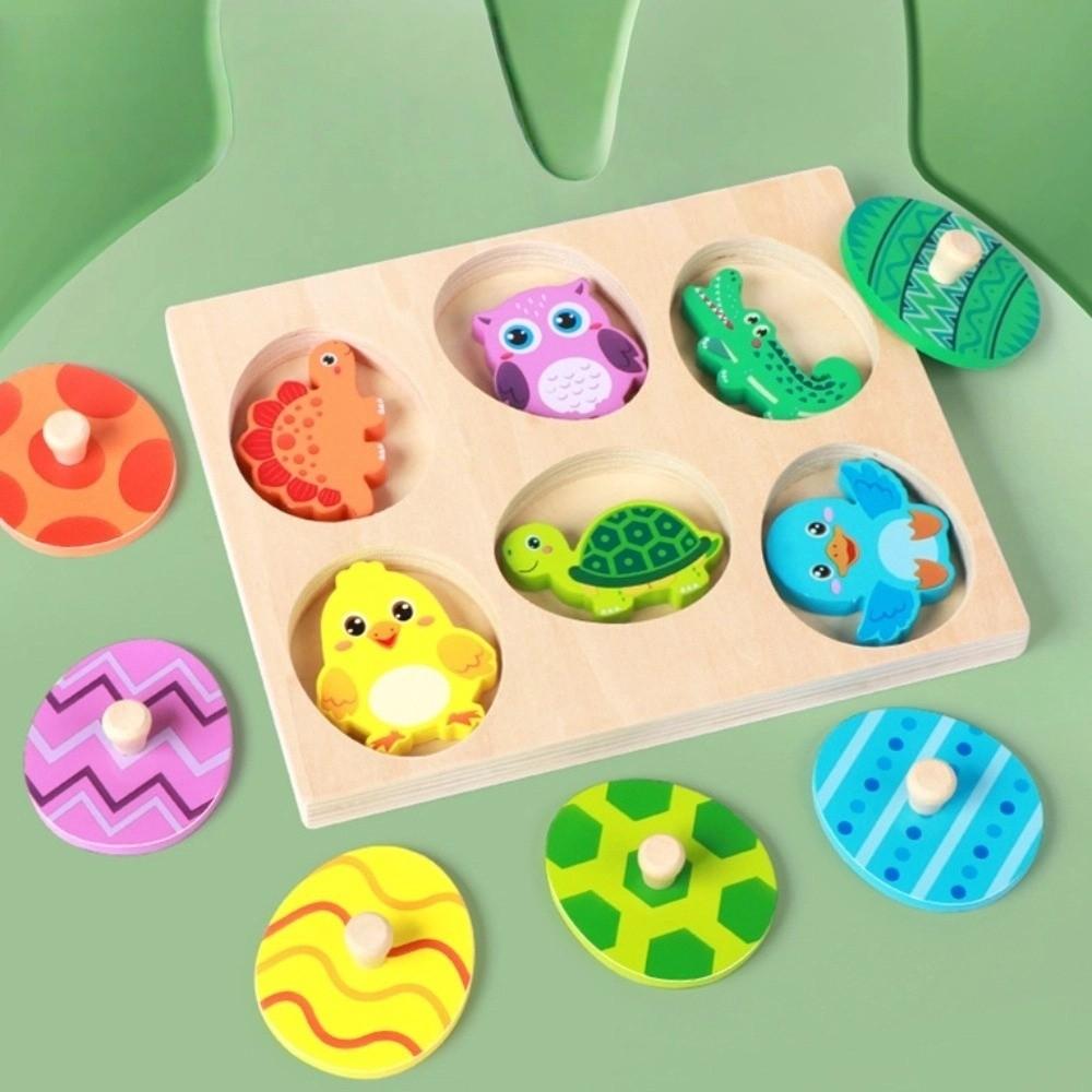 

Dinosaur Theme Montessori Kids Toys Peg Style Dinosaur Matching Eggs Birthday Gifts C