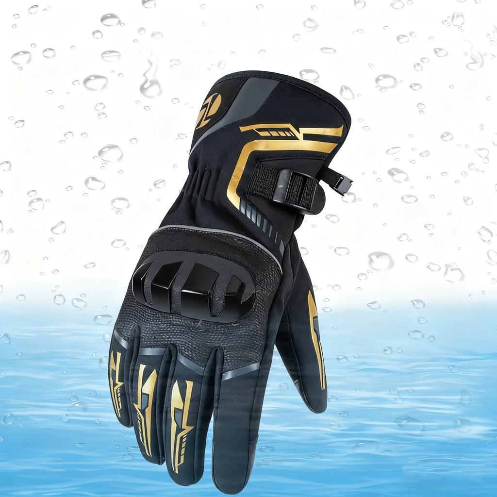 Winter Motorcycle Gloves for Men Women Thermal Windproof Waterproof Riding Glove Impact Resistant Fleece Lined Cold Weather Gear