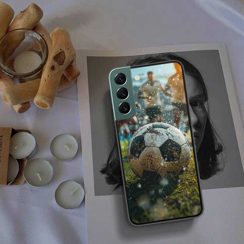 Football Field Phone Case For Samsung Galaxy S22 S25 Ultra S21 S10 Plus S26 Edge S20 S23 S24 FE Cover Silicone Soft TPU Clea