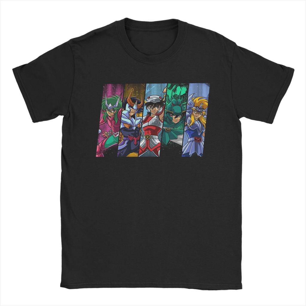 Unisex Unisexs Knights Of The Zodiac T Shirt Anime 100 Cotton Clothes Cool Short Sleeve Crewneck Tees Plus Size Tshirts