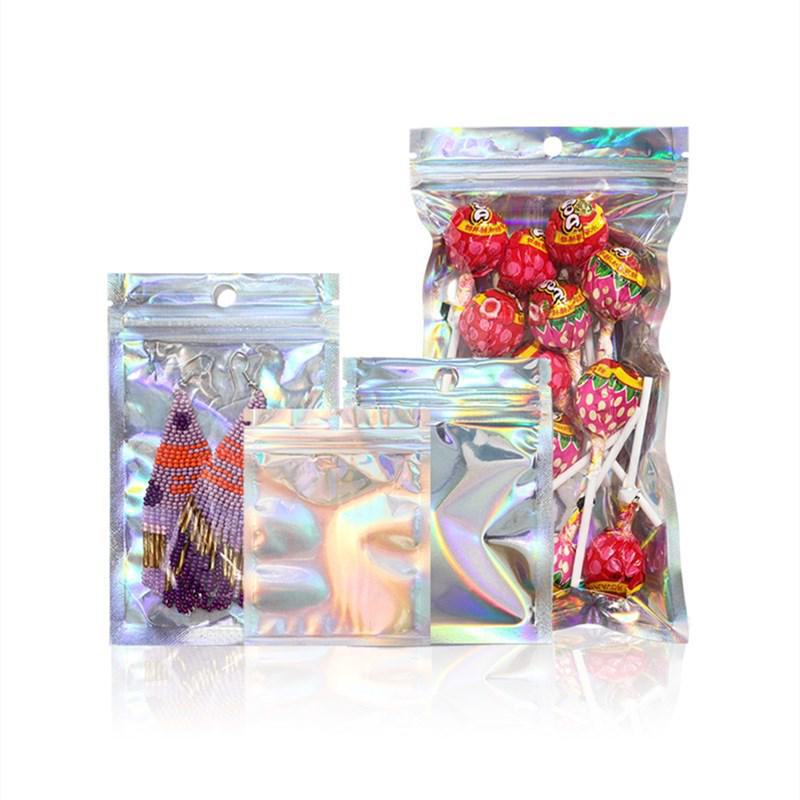 Laser Packaging Bags: Ziplock, Data Cable Yin-Yang, Digital Flash Aluminum Foil, Colorful Jewelry Bags