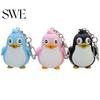 Cute Animal Penguin LED Light with Sound Key Chain Ring Torch Xmas Gift