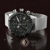 BOSS Pilot Edition Black Dial Silver Stainless Steel Mesh Bracelet Men's Quartz Watch 1513886