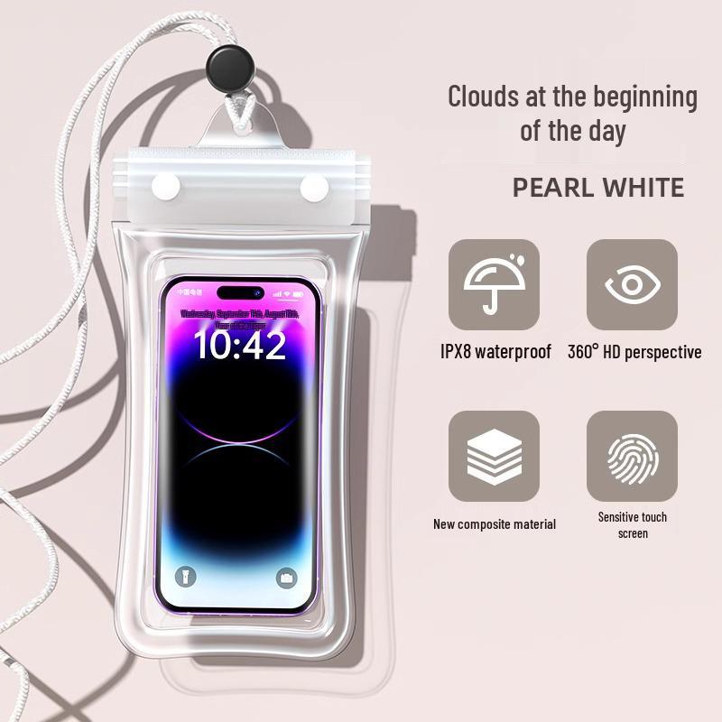 Waterproof Touchscreen Phone Pouch with Lanyard for Swimming, Diving, and Cycling