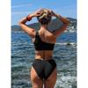 Women S Solid Color One Piece Bikini Swimsuit For Beach Vacation