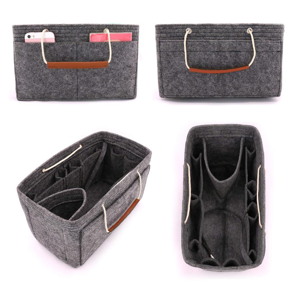 APSOONSELL Lightweight, Freestanding Felt Bag-in-Bag Inner Bag with Dividers for Large Tote Bags, Unisex, for Women and Men, Perfect for Organizing