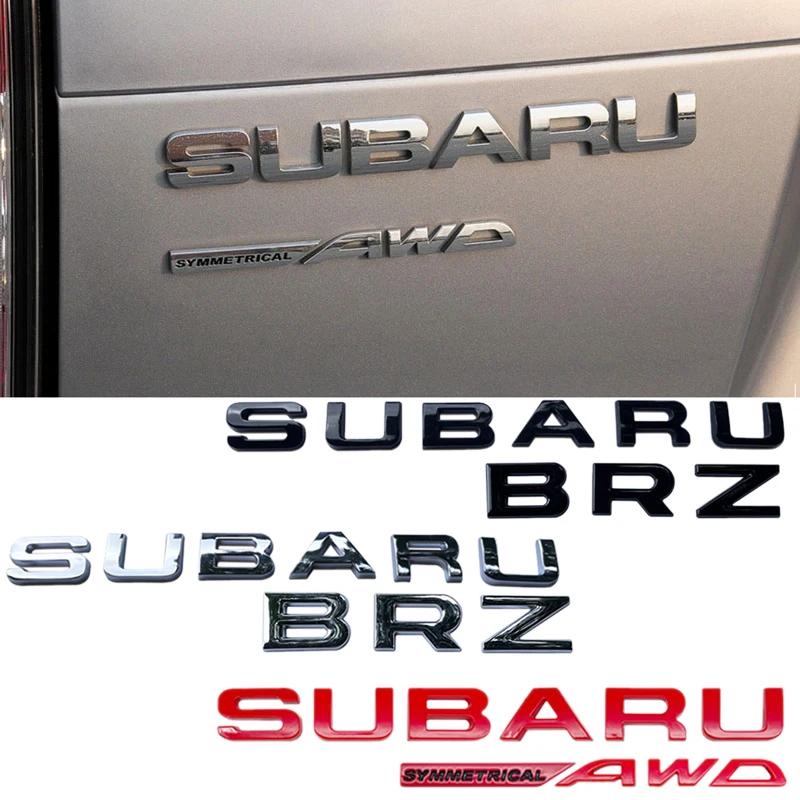 2025 for Subaru BRZ SYMMETRICAL AWD Car Rear Trunk Metal Emblem Stickers Auto Body Badge Tribeca XV STI Forester Impreza Outback X666