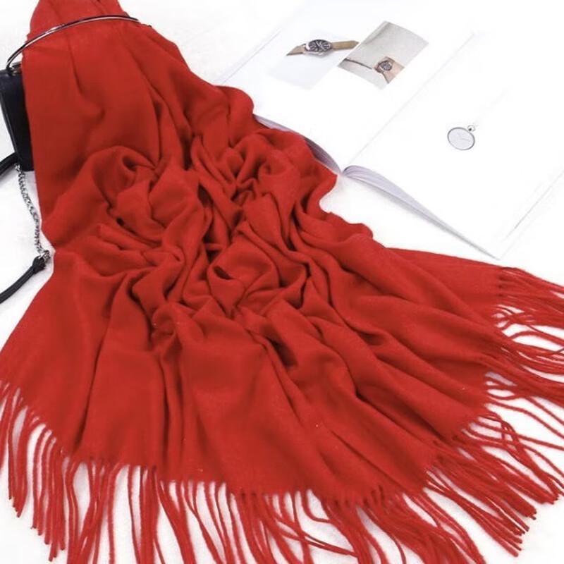 Женский осенне-зимний шарф-накидка с кисточками Qiaomeiren