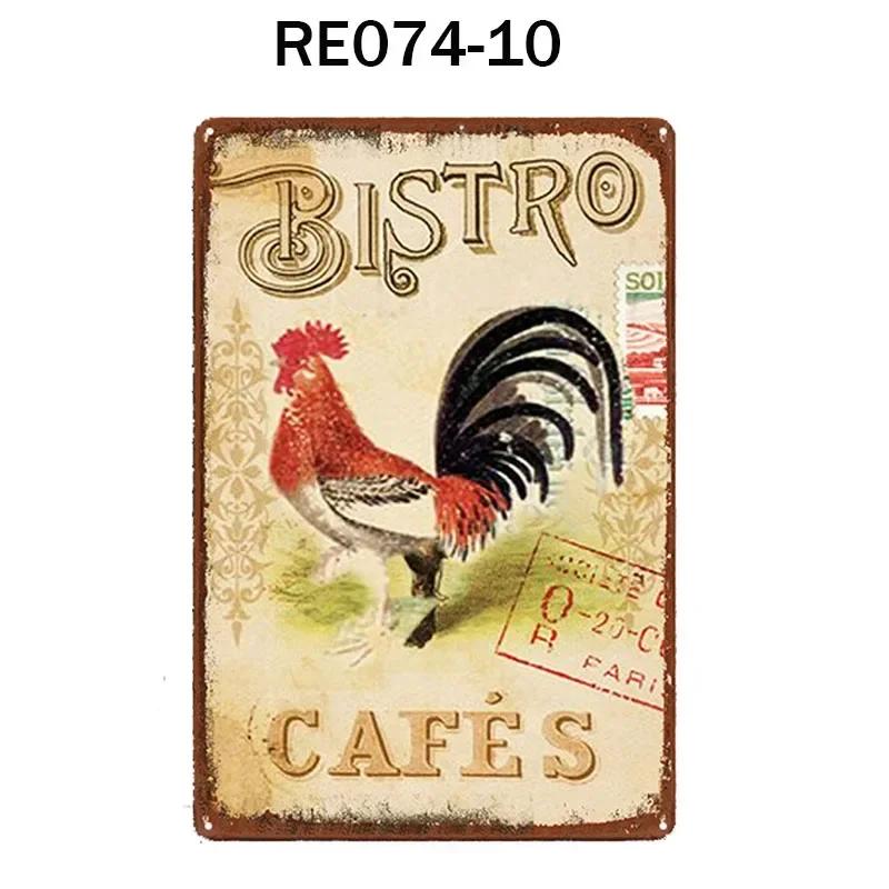 Happy-Hens Fresh Eggs Metal Tinplate Poster Chickens Farm Shop Poster Vintage Restaurant Wall Decor Retro Plaque Signs 20*30cm