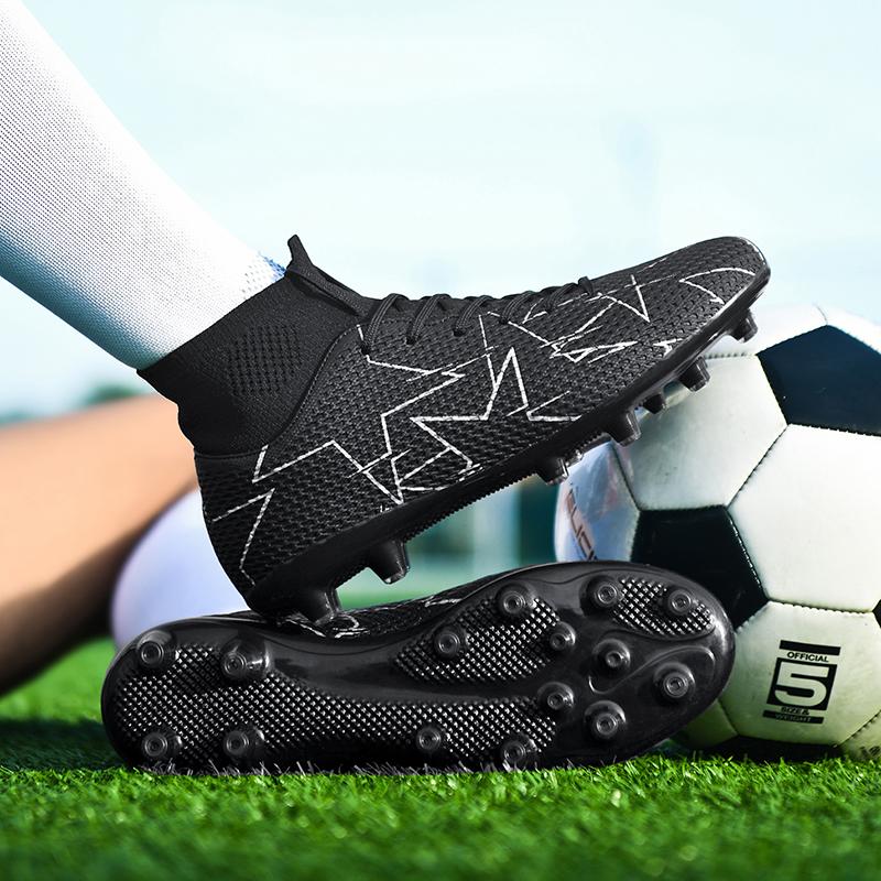 35-47 Unisex vysoké kopačky Long Nail AG Trénink na umělý trávník Velké dětské kopačky
