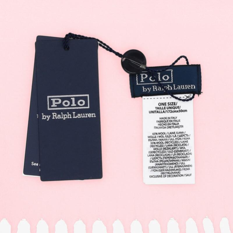 Polo Ralph Lauren Solidny szalik z frędzlami Pony Wc0710 684