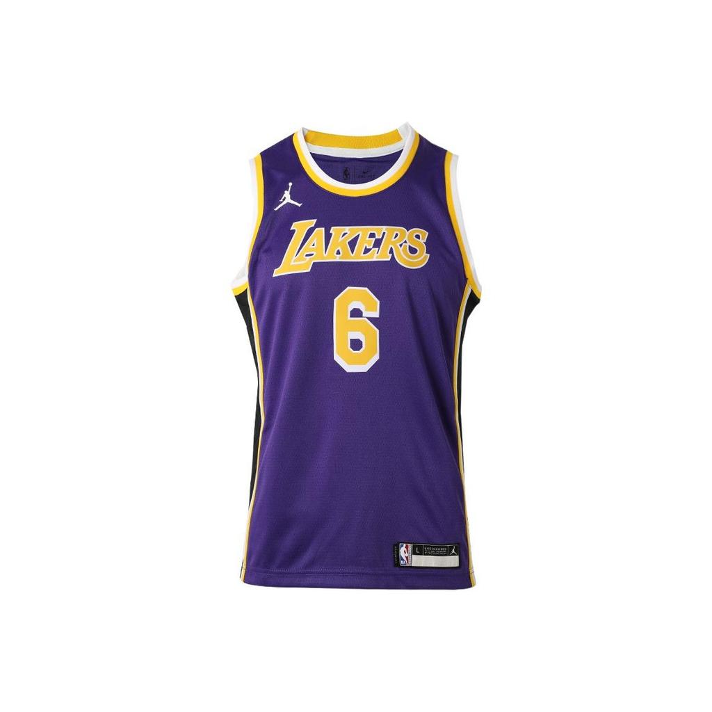Nike Kids Set Nba Los Angeles Lakers James 6 Color Block Letter Sports Vest Kids Tops Purple 3Y2B7BXAP-LAK06