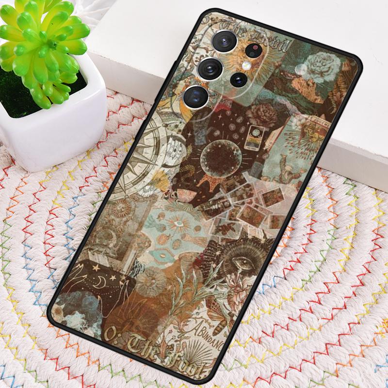 Dark Academia Celestial Collage Phone Case for Samsung Galaxy Note 10 Pro S26 Ultra S23 S24 FE S25 S21 S22 PLUS Shockproof Cove