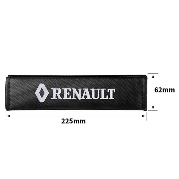 1/2Pcs Carbon Fiber Car Seat Belts Cover Shoulder Protector Cushion For Renault DACIA Koleos Duster Logan Twingo Clio Megane ZOEF