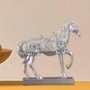 Modern Horse Statue Figurine Collectible Desktop Decor Sculpture Figure Elegant Delicate for Bookshelf Home Office Cabinet Study