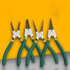 4pcs/set Sturdy Circlip Plier Set Carbon Steel Straight Bent Pliers Home Maintain