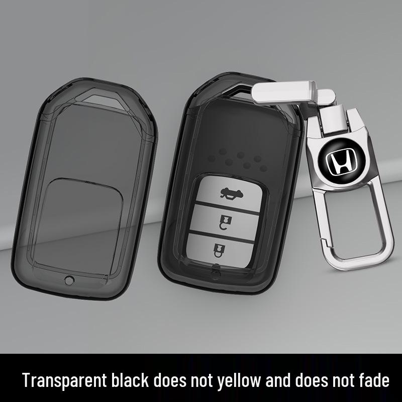 Honda Key Case for Civic, Accord, CRV, Vezel, URV, Avancier, Fit, Crider, Integra, Breeze - Transparent Shell